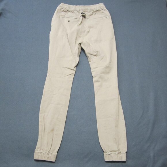 Zanerobe Jogger Pants Mens Size 27 Khaki Drawstring Elastic Waist Flat Front - Picture 2 of 11
